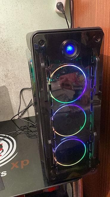 Kompüter və noutbuk aksesuarları: Gaming masaüstü kompüter – RGB işıqlı şüşə ön panel və yan panel — 2