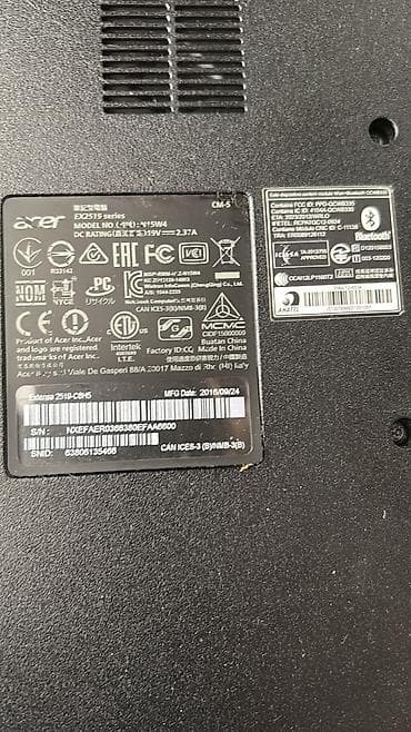 reqemsal kamera: Acer Extensa 2519-C8H5 noutbuk Texniki məlumatlar: - Model: Extensa — 3
