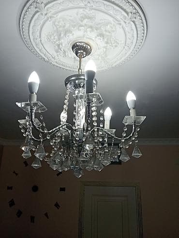 lampa: Çılçıraq, 6 lampa, Xrustal — 2