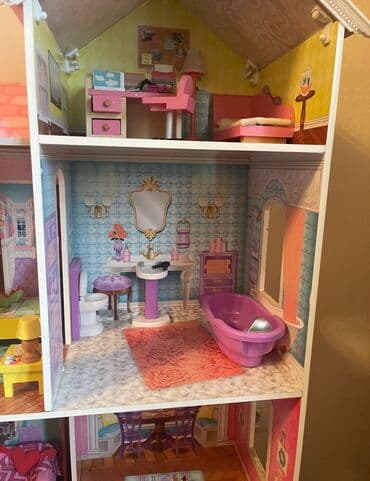 uşaqlar üçün kombinzon şortlar: Игрушечный домик для девочки привезенный из Европы . Экологически — 8