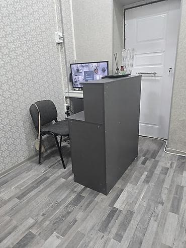 Qəbul/Resepsiyon masası – tünd boz rəng - Kompakt ölçülü, düz xətli