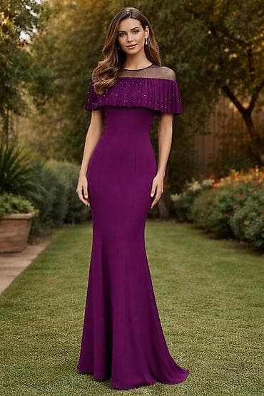 30 azn. 1 defe geyilib. Zərif axşam geyimi – bənövşəyi rəngdə, balıq