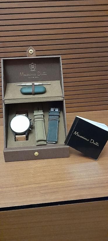 saat şamdan: Massimo Dutti Since 1985 Komplekt: •Saat 💣 •Remen 💣 •Remen 💣 •Kitabca — 3