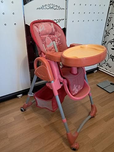 avent butulka: Uşaq üçün yemək stulu - Rəng: çəhrayı-qırmızı tonlarda, naxışlı — 2