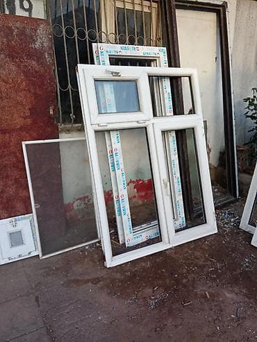 lalafo plastik qapi pencere: İşlənmiş İkiqat şüşə paketi Plastik pəncərə, Еni: 129 sm, Uzunluğu: 135 sm — 9