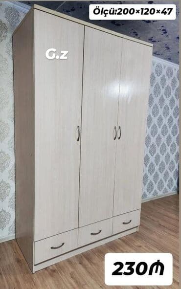 Açılan, 3 qapılı Düz dolab, Qarderob, paltar dolabı