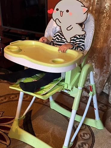 Uşaq yemək stulu - Rəng: açıq yaşıl/ağ - Yumşaq yastıqlı arxalıq lalafo.az -da Uşaq yemək stulu - Rəng: açıq yaşıl/ağ - Yumşaq yastıqlı arxalıq