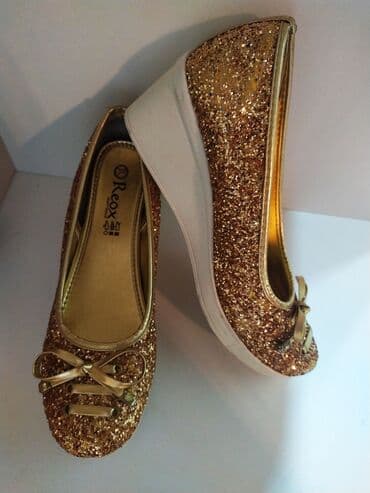 Красота и здоровье: Туфли, Размер: 37, цвет - Золотой, Новый — 1