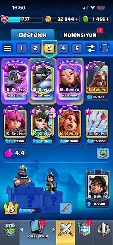 brawl stars 2: Clash Royale hesabı – yüksək səviyyəli və balanslı kolleksiya - Kral — 2
