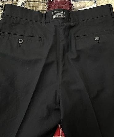 yun şalvar: Qara klassik şalvar – WERTHER, ölçü 46 - Rəng: dərin qara - Kəsim — 4