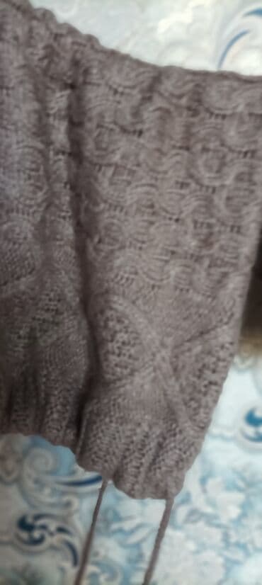 qadınlar üçün iri toxunma papaq: Шапка-труба с рукавами шерстяные — 2