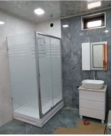 hamam ucun duş kabinleri: Yeni Arakəsmə, Düzbucaqlı, Pulsuz çatdırılma — 22