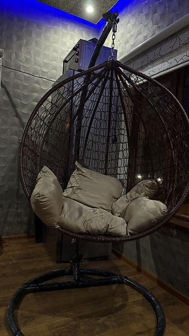 ucuz tül perde: Asma yelləncək kürsü – rattan tərzində - Forma: böyük yumurta/qabıq — 1