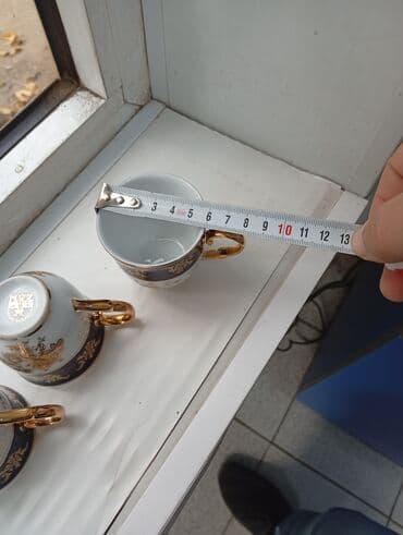 ağ çiçəyim: Qəhvə dəsti, rəng - Ağ, Farfor — 6