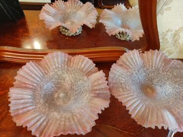 meyvə tərəvəz: Dekorativ şüşə qablar dəsti - Material: əl üfürmə effektli bəzəkli — 1