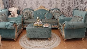 Klassik divan, 2 kreslo, Bazasız, Açılmayan