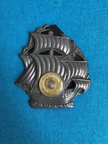 qruz nə deməkdir: Antik sovet dovrune aid yelken gemi fiqurlu termometr hem stol ustu — 1