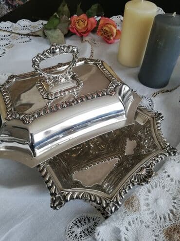 mis samovarlar: Boşqab, 1900 il, Mis — 2