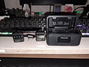 Monitorlar: WiWU W1-WM001 simsiz mikrofon dəsti - 2 ədəd klipsli transmitter (TX) — 1