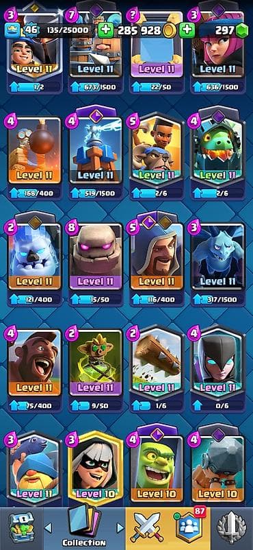 Косметика: Clash Royale hesabı – yüksək səviyyəli kosmetik kolleksiya və zəngin — 9