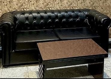 ruminiya mebeli: İşlənmiş, Klassik divan, Divan, Jurnal masası, 2 kreslo, Bazasız, Açılmayan — 2