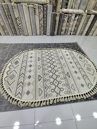 Декор и интерьер: Boho tərzində oval xalça - Forma: oval - Rəng palitrası: krem, bej və — 3