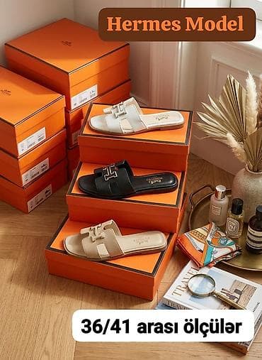 Hermes model qadın slaydlari/səndəlləri - Zərif “H” detalı ilə