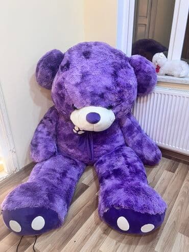 Nəhəng bənövşəyi plyuş ayı oyuncağı - Rəng: canlı bənövşəyi