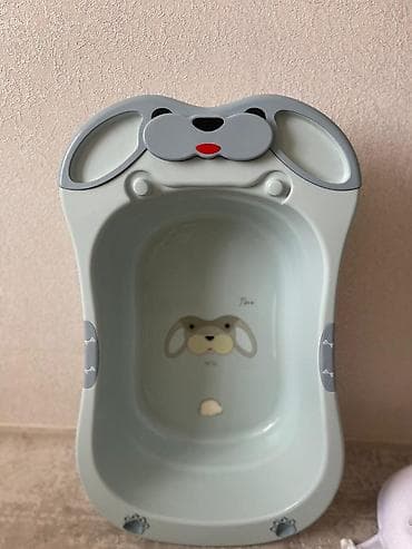 uşaq cadiri: Uşaq üçün vanna və hamam yastığı dəsti - Dizayn: Şirin it motivli — 2