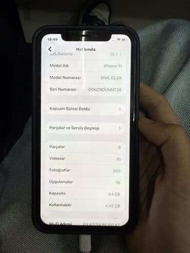ipad 5 mini qiymeti: IPhone 11, 64 GB, Qara, Face ID — 3
