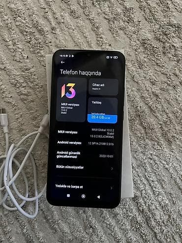 redmi note 12 pro qiyməti: Redmi 9, 64 GB, rəng - Qara, Barmaq izi — 8