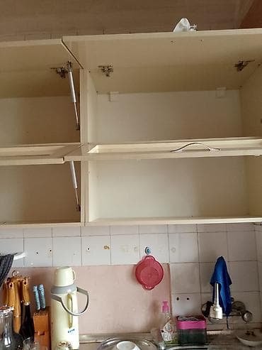 şkaf kuxna: Mətbəx asma və alt dolab dəsti - Rəng: krem/ivori - Material: laminat — 3