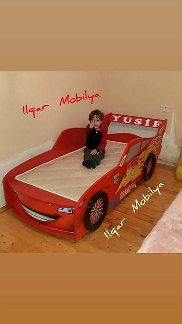 Детская мебель: Новый, На заказ, Кровать-машина, Без матраса, Без выдвижных ящиков — 1