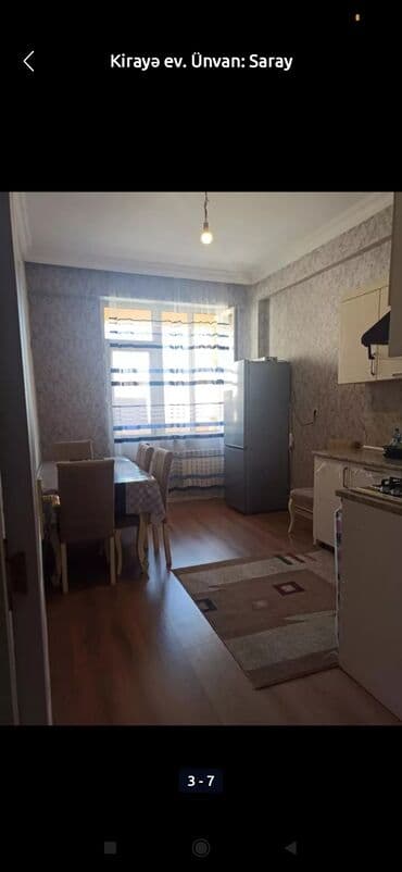 studiya mənzil: Kirayə ev. Ünvan: Saray Ev 2 otaq studiyadır, 3 nəfər üçün nəzərdə — 2