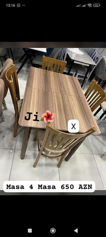 Mətbəx/qonaq otağı üçün taxta görünümlü yemək dəsti. Dəst 1 ədəd — 1