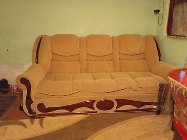 ev stolu: İşlənmiş, Klassik divan, 2 kreslo, Bazasız, Açılan — 5