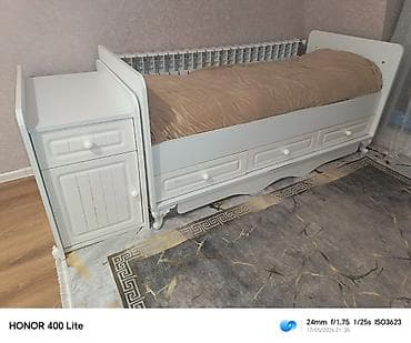 bellona mebel: Oğlan və qız üçün, İşlənmiş, Dördbucaq, Beşik, Matras ilə, Yellənmə mexanizm ilə — 5
