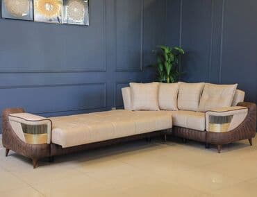 Растения: Угловой диван, Новый, Раскладной, С подъемным механизмом, Ткань, Бесплатная доставка — 2