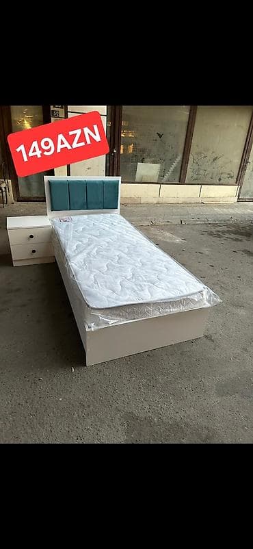 ağ stullar: Bazalı tək nəfərlik çarpayı - Daxili baza/saxlama bölməsi (qaldırılan — 4
