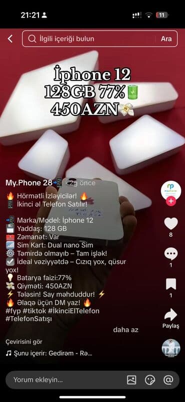 IPhone 12, 128 GB, Zəmanət