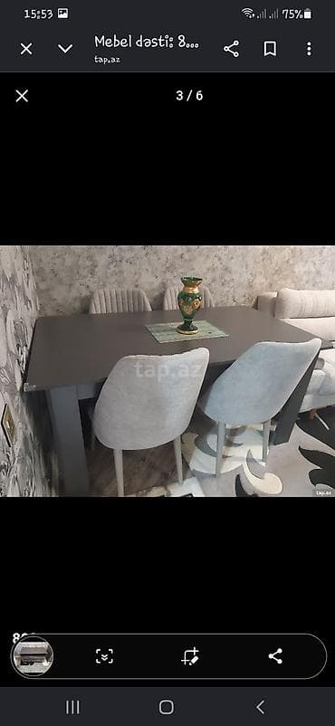 bufet: Mebel dəsti – qrafit/boz rəng gamması Dəst tərkibi: - Geniş — 2