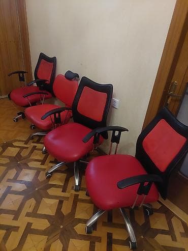 Ofis dolabları: Təkərli, Qolları tənzimlənmir, Süni dəri — 5