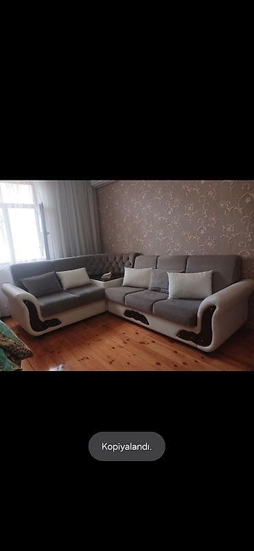 divan yataq: Künc divan 450₼. Açılır baza yoxdur. Ölçü -2.17/2.79 Ünvan Xırdalan — 1