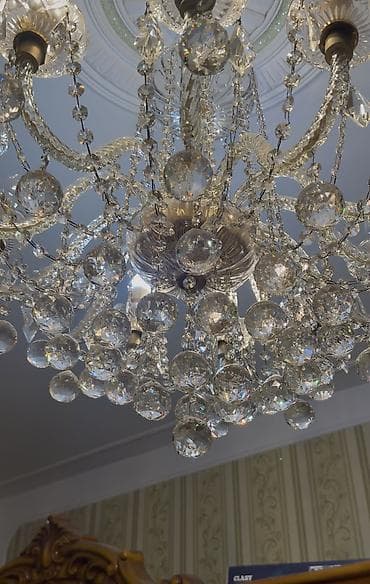 Çılçıraq, 10 və daha çox lampa, Xrustal — 3