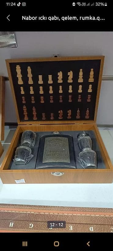 isbartivni desdleri: Şahmat desti.icinde içki qabı və rumkalar. yenidir — 4
