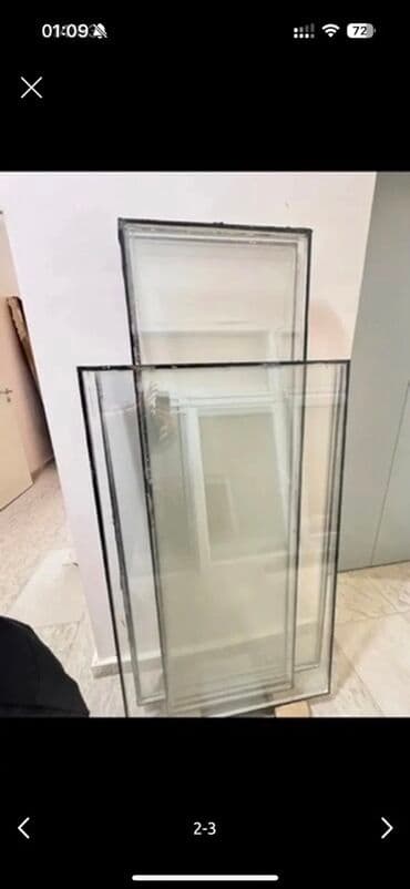 Ev üçün dekor: İşlənmiş İkiqat şüşə paketi Plastik pəncərə, Еni: 158 sm, Uzunluğu: 178 sm — 2