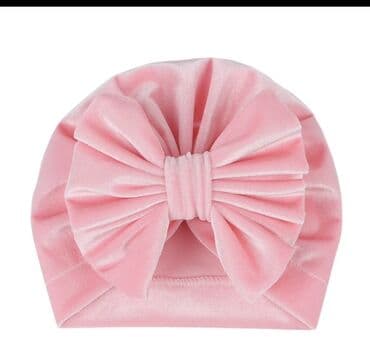 Məktəbli forması: Məhsul: Qız uşaqları üçün aksessuar – yumşaq məxməri türban papaq - — 1