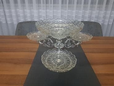 Meyvə və çərəz qabı. 3-lü. Orta meyvə üçün böyük vaza, 3 əd kənarında