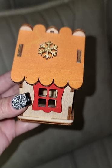 Heyvanlar: Taxta dekorativ ev maketi - Material: təbii kontrplak/taxta, lazer — 1