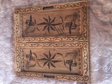 Спортивная форма: Taxta nərd taxtası – əl işi oyma naxışlı - Material: bərk ağac (tam — 6